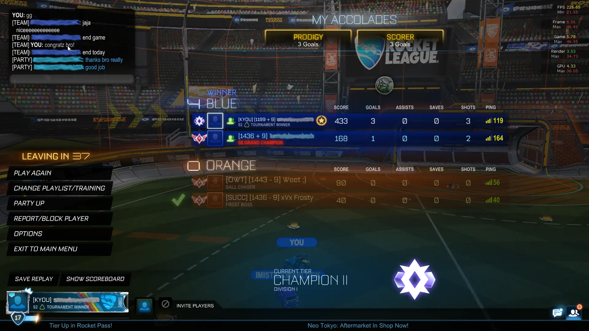 Rocket league boost completed screenshot